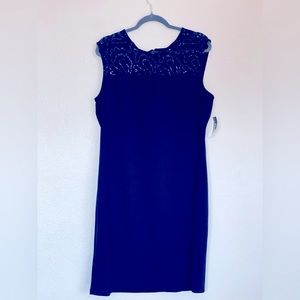 NWT size 18 SLNY’s sequins front lace design sheath dress